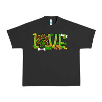 Pigment Black St. Patrick's Day love dog paw Urban Heavy Tee - BundleAndBundleShop