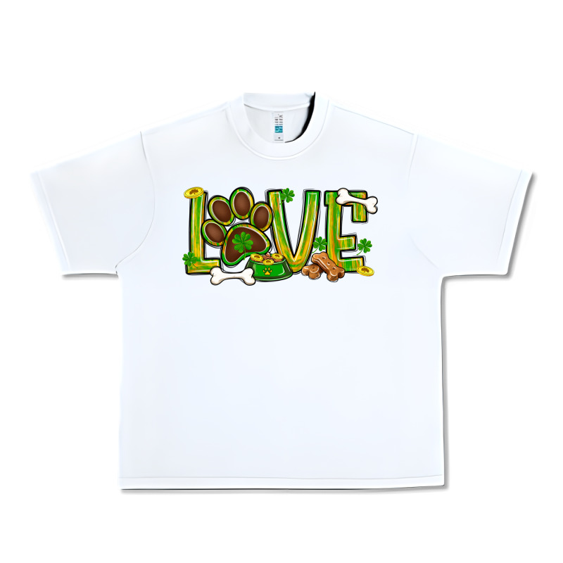 St. Patrick's Day Love Dog Paw Urban Heavy Tee by BundleAndBundleShop | Teevron