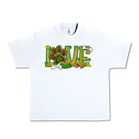 White St. Patrick's Day love dog paw Urban Heavy Tee - BundleAndBundleShop