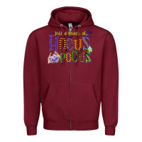 Burgundy just a bunch of hocus pocus Zipper Hoodie - CowGirlArtShop