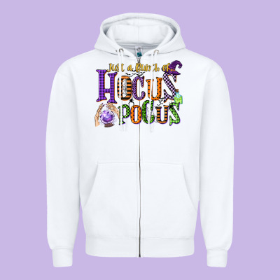 Just A Bunch Of Hocus Pocus Zipper Hoodie Designed By Cowgirlartshop