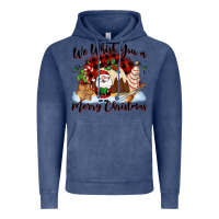 Vintage Denim We whisk you a Merry Christmas Vintage Hoodie - NancyCooperArtShop