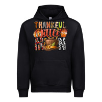 Black Thankful Little Mon Urban Hoodie - CowhideDigitalArt