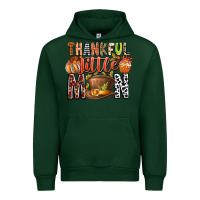Forest Green Thankful Little Mon Urban Hoodie - CowhideDigitalArt