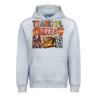 Heather Grey Thankful Little Mon Urban Hoodie - CowhideDigitalArt