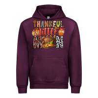 Mauve Wine Thankful Little Mon Urban Hoodie - CowhideDigitalArt