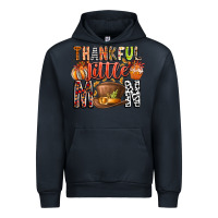 Navy Thankful Little Mon Urban Hoodie - CowhideDigitalArt