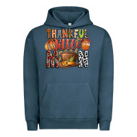 Pigment Midnight Navy Thankful Little Mon Urban Hoodie - CowhideDigitalArt