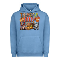 Pigment Pebble Blue Thankful Little Mon Urban Hoodie - CowhideDigitalArt