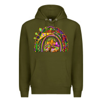 Army Green mardi gras rainbow Premium Hoodie - OliviaCreatesArt