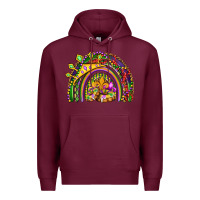 Burgundy mardi gras rainbow Premium Hoodie - OliviaCreatesArt