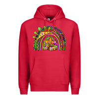 Cardinal mardi gras rainbow Premium Hoodie - OliviaCreatesArt