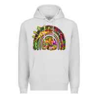 Dove Grey mardi gras rainbow Premium Hoodie - OliviaCreatesArt