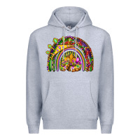 Heather Grey mardi gras rainbow Premium Hoodie - OliviaCreatesArt