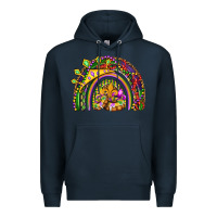 Navy mardi gras rainbow Premium Hoodie - OliviaCreatesArt