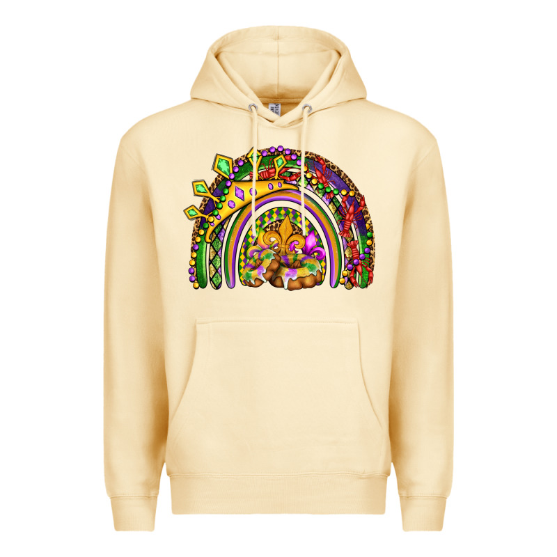 Mardi Gras Rainbow Premium Hoodie by OliviaCreatesArt | Teevron