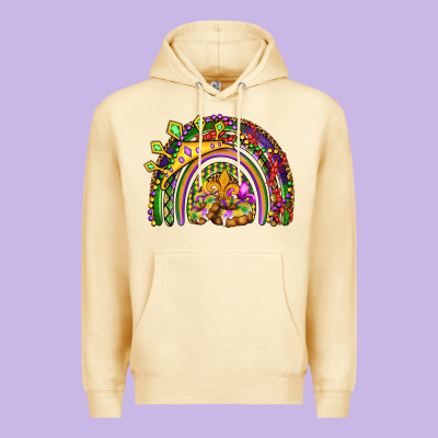 Mardi Gras Rainbow Premium Hoodie Designed By Oliviacreatesart