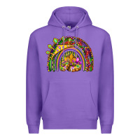 Purple mardi gras rainbow Premium Hoodie - OliviaCreatesArt
