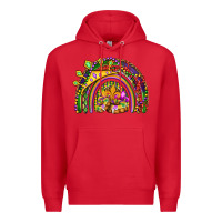 Red mardi gras rainbow Premium Hoodie - OliviaCreatesArt