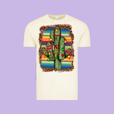 Christmas Cactus Vintage Tee Designed By Jahusdesignshop