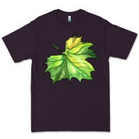 Plum green leaf Premium Tee - BarkalooDesign