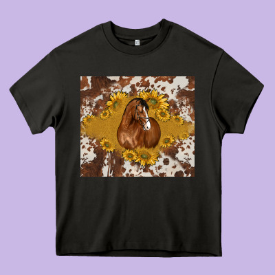 Horse Heavy Core Tee Designed By Barkaloodesign