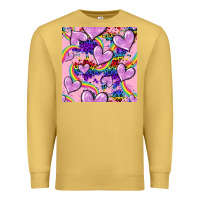 Antique Gold pride heart seamless pattern Premium Sweatshirt - FaDigitalArtStudio