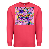 Cardinal pride heart seamless pattern Premium Sweatshirt - FaDigitalArtStudio