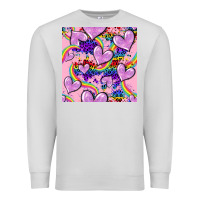 Dove Grey pride heart seamless pattern Premium Sweatshirt - FaDigitalArtStudio