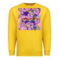 Lemon pride heart seamless pattern Premium Sweatshirt - FaDigitalArtStudio