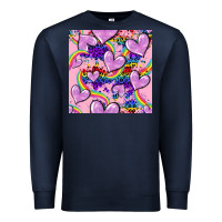 Navy pride heart seamless pattern Premium Sweatshirt - FaDigitalArtStudio