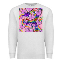 Oatmeal Heather pride heart seamless pattern Premium Sweatshirt - FaDigitalArtStudio