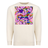 Sandshell pride heart seamless pattern Premium Sweatshirt - FaDigitalArtStudio