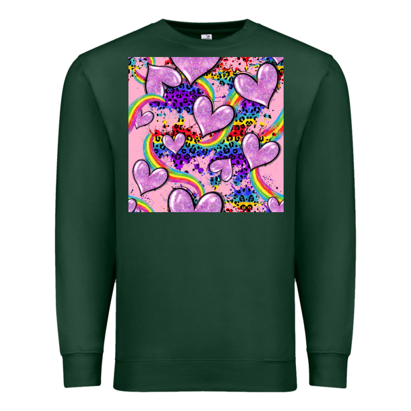 Pride Heart Seamless Pattern Premium Sweatshirt by FaDigitalArtStudio | Teevron