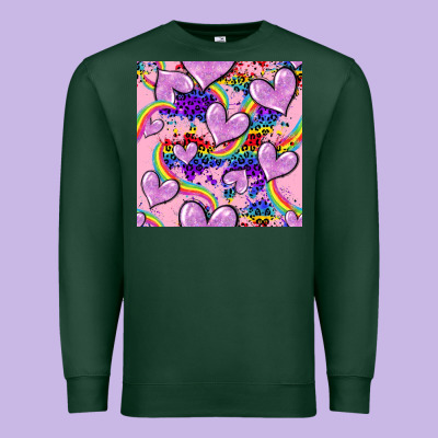 Pride Heart Seamless Pattern Premium Sweatshirt Designed By Fadigitalartstudio
