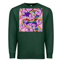 Sports Green pride heart seamless pattern Premium Sweatshirt - FaDigitalArtStudio