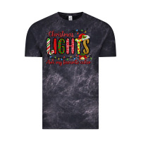 Cloud Black christmas lights are my favorite color Vintage Tee - MaliasSmallBusiness