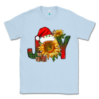 Dusty Blue joy christmas with sunflower bbs Classic Tee - BundleAndBundleShop