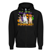 Black pet all the pumpkins Zipper Hoodie - CowGirlArtShop