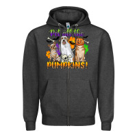 Charcoal Heather pet all the pumpkins Zipper Hoodie - CowGirlArtShop