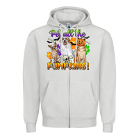 Dove Grey pet all the pumpkins Zipper Hoodie - CowGirlArtShop