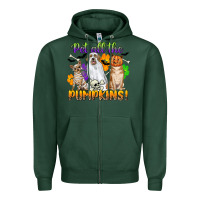 Sports Green pet all the pumpkins Zipper Hoodie - CowGirlArtShop