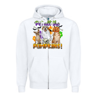White pet all the pumpkins Zipper Hoodie - CowGirlArtShop