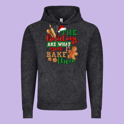 The Holidays Are What You Bake Them Vintage Hoodie Designed By Nancycooperartshop