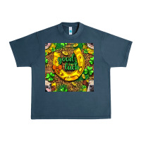 Midnight Navy St. Patricks good luck with cow digital paper Urban Heavy Tee - BundleAndBundleShop