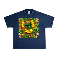 Navy St. Patricks good luck with cow digital paper Urban Heavy Tee - BundleAndBundleShop