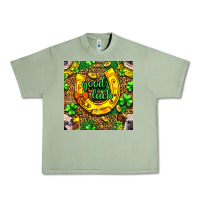 Oil Green St. Patricks good luck with cow digital paper Urban Heavy Tee - BundleAndBundleShop