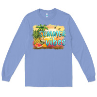 Colony Blue summer vibes sunset and fruits Long Sleeve Tee - BarkalooDesign