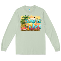 Matcha summer vibes sunset and fruits Long Sleeve Tee - BarkalooDesign