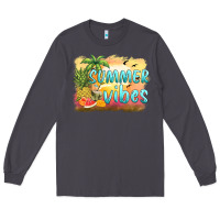 Smoke summer vibes sunset and fruits Long Sleeve Tee - BarkalooDesign